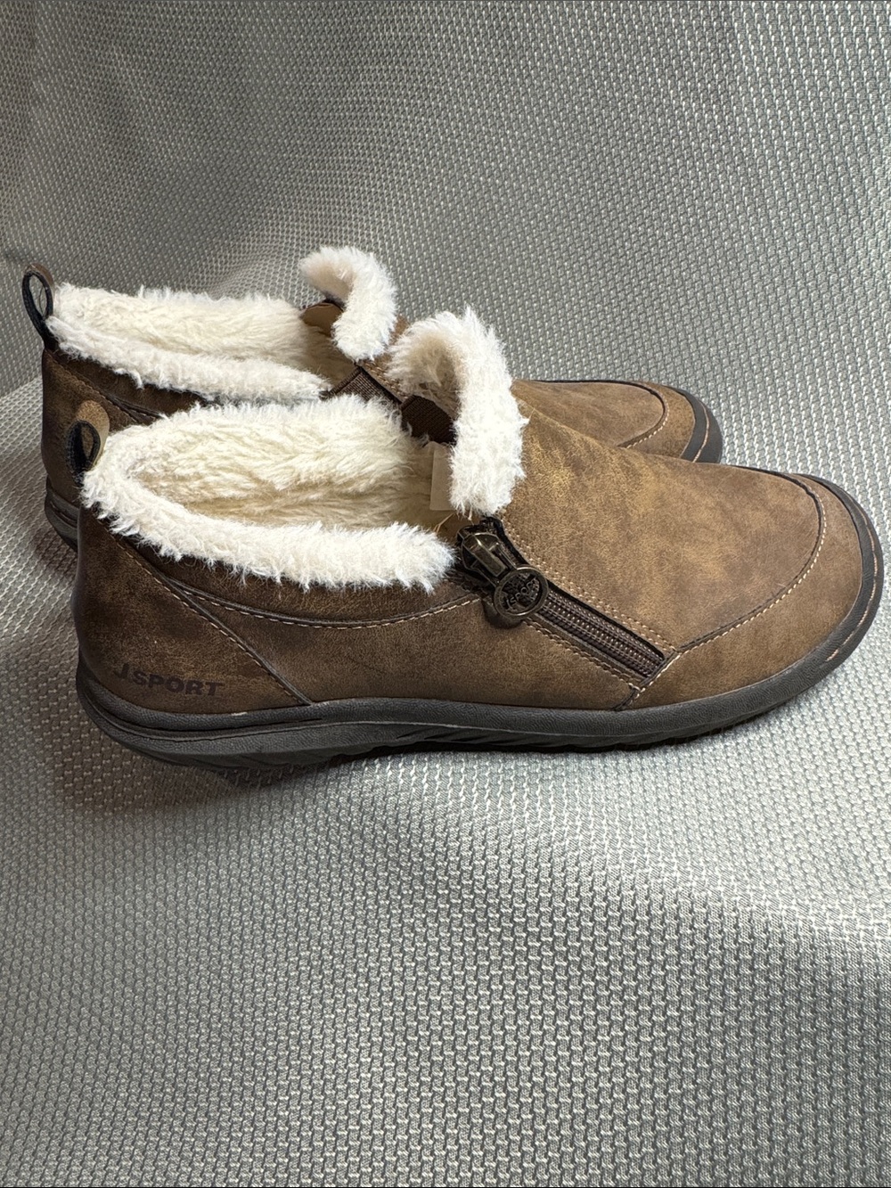 Jsport by Jambu Elenor Faux Slip-On Winter Shoes, Brown, Size 7M